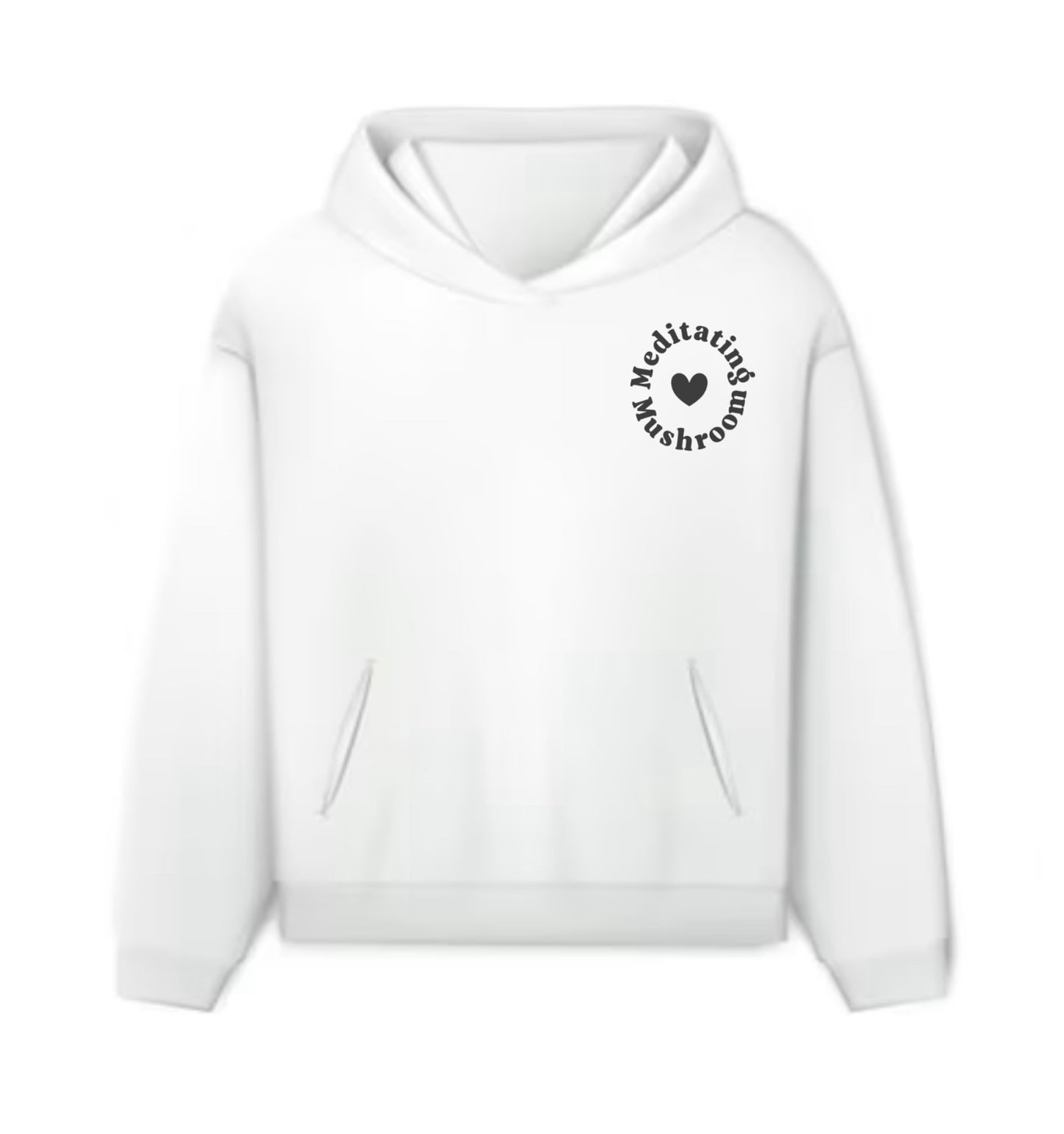 Meditating Mushroom - NightTime Hoodie Shadow
